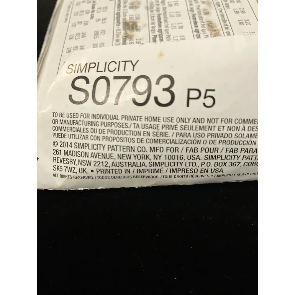 Simplicity s0793 misses
